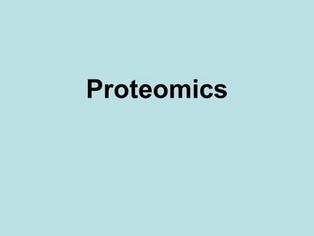 Proteomics.  Proteomics directly detects expression of proteins.  Proteome research permits the discovery of new protein markers for diagnostic purposes.