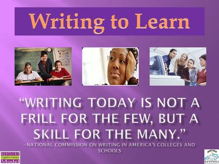  What is writing to learn?  Why use writing to learn?  What are some writing to learn instructional tools and strategies?  What can writing to learn.