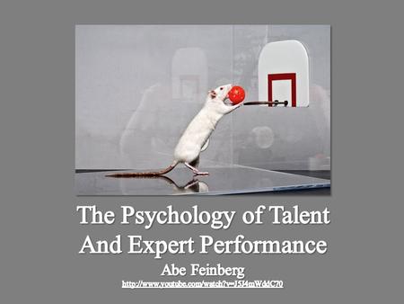 Natural Talent “Gifted” “A born writer” Hard work “If you put your mind to it, you can do anything!” VS.