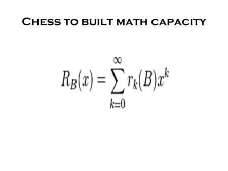 Chess to built math capacity. John Kunz Started as a volunteer with Advantage Now Program Coordinator at LaFargeville & Theresa Works for Cornell Cooperative.