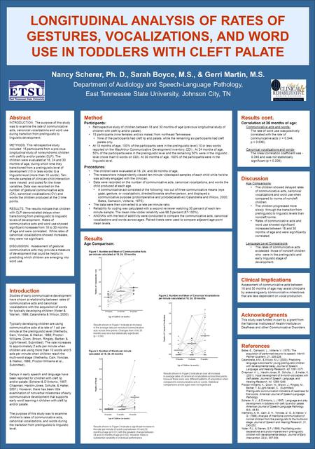 Acknowledgments This study was funded in part by a grant from the National Institutes of Health-Institute on Deafness and other Communicative Disorders.