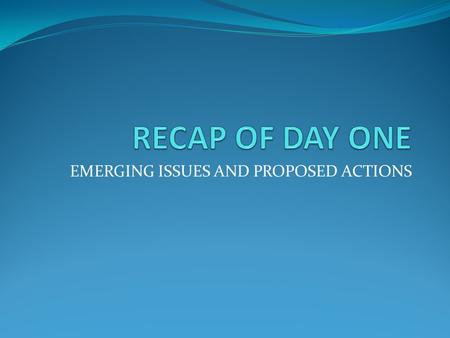 EMERGING ISSUES AND PROPOSED ACTIONS. Identifying the role of the Water Sector in National Strategic Planning Scenario Planning – The sector players are.