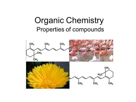 Properties of compounds