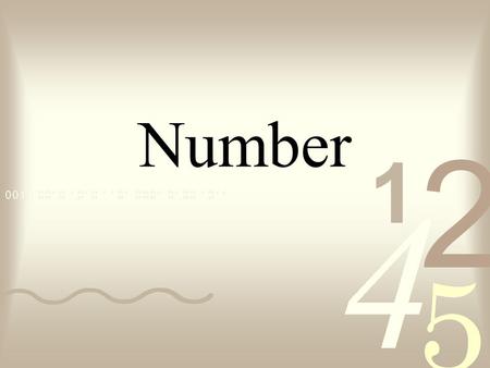 Number. Counting Numbers - Also known as Natural numbers = 1, 2, 3, 4, 5... Multiples - Achieved by multiplying the counting numbers by a certain number.