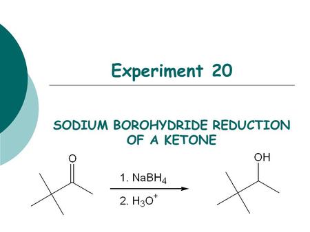 SODIUM BOROHYDRIDE REDUCTION OF A KETONE