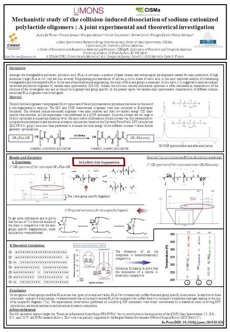 Julien De Winter, a Vincent Lemaur, b Philippe Marsal, b,d Olivier Coulembier, c Jérôme Cornil, b Philippe Dubois, c Pascal Gerbaux a a Mass Spectrometry.