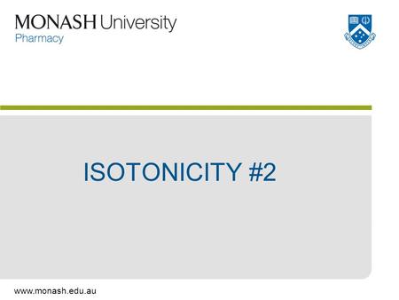 ISOTONICITY #2.