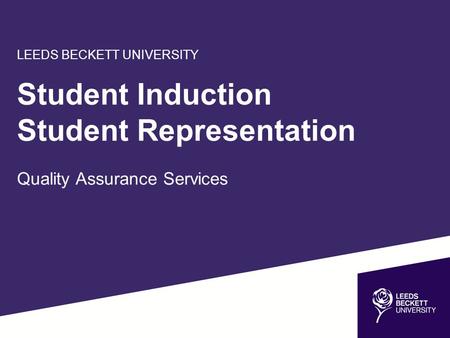 Student Induction Student Representation