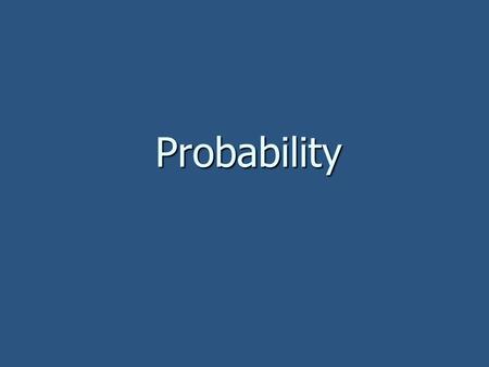 Probability.