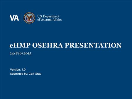 eHMP OSEHRA PRESENTATION