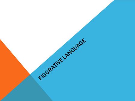 FIGURATIVE LANGUAGE. #1 SIMILE A simile is one kind of figurative language. It makes a comparison of two unlike things using the words “like” or “as”.