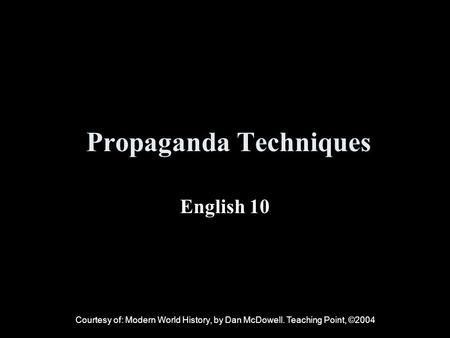 Propaganda Techniques