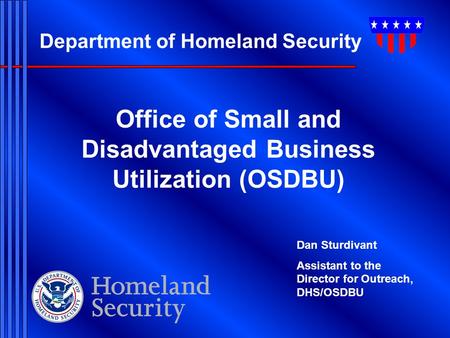 Office of Small and Disadvantaged Business Utilization (OSDBU)