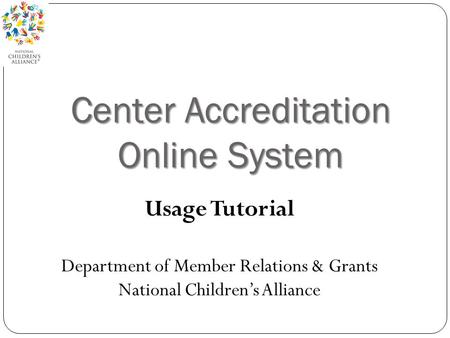 Center Accreditation Online System