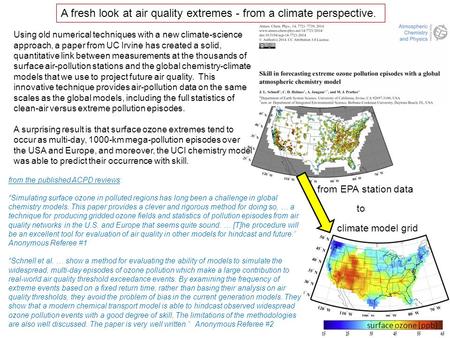 Using old numerical techniques with a new climate-science approach, a paper from UC Irvine has created a solid, quantitative link between measurements.