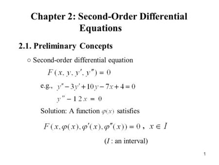 Chapter 2: Second-Order Differential Equations