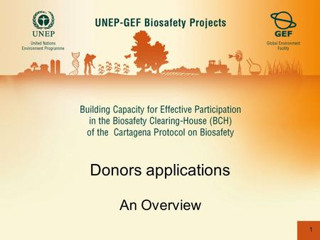 1 Donors applications An Overview. 2 Introduction Available donors applications –Canada –Switzerland –USA.