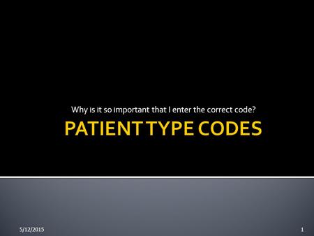 Why is it so important that I enter the correct code? 5/12/20151.