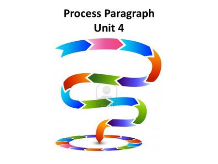 Process Paragraph Unit 4