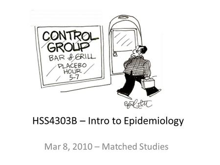 HSS4303B – Intro to Epidemiology