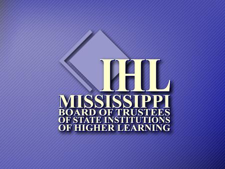 PEARL STRICKLAND PENNINGTON DIRECTOR OF STUDENT AFFAIRS MISSISSIPPI INSTITUTIONS OF HIGHER LEARNING 2010 ACT Fall Counselor College and Career Readiness.