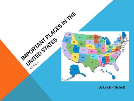 IMPORTANT PLACES IN THE UNITED STATES SS5G1 By Dodi Pritchett.