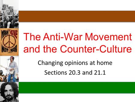 The Anti-War Movement and the Counter-Culture