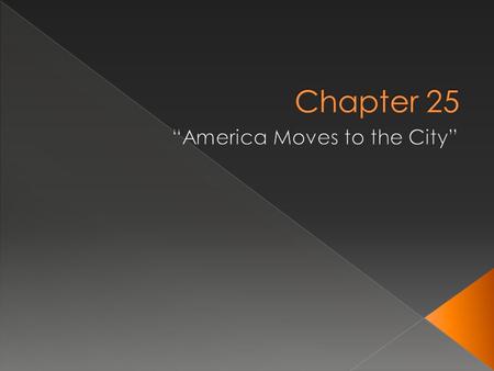 “America Moves to the City”