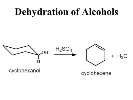 Dehydration of Alcohols. C - C X Y To make C=C need to eliminate X, Y. Elimination Reactions.