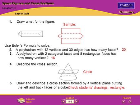 Space Figures and Cross Sections