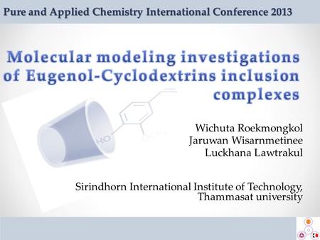 Wichuta Roekmongkol Jaruwan Wisarnmetinee Luckhana Lawtrakul Sirindhorn International Institute of Technology, Thammasat university Pure and Applied Chemistry.