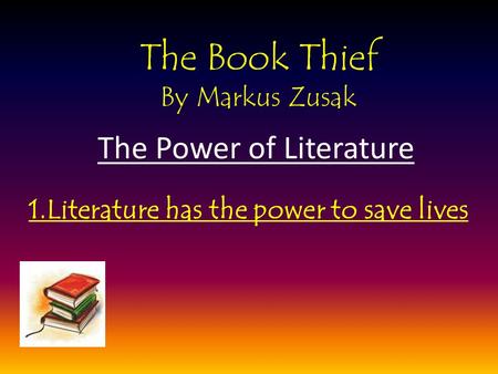 The Book Thief By Markus Zusak