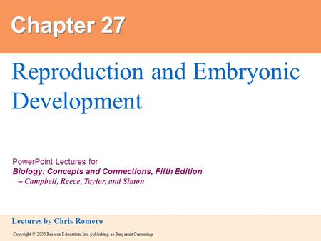 Reproduction and Embryonic Development