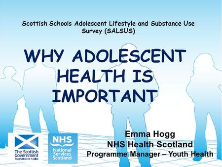 WHY ADOLESCENT HEALTH IS IMPORTANT Programme Manager – Youth Health