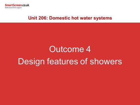 Unit 206: Domestic hot water systems