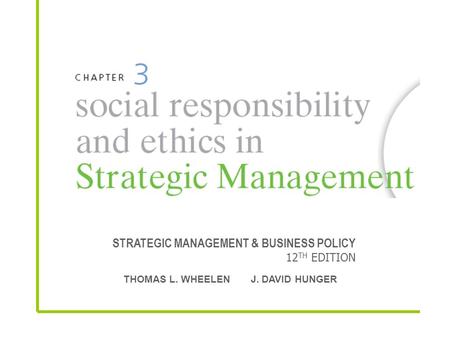 STRATEGIC MANAGEMENT & BUSINESS POLICY 12TH EDITION