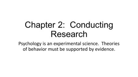 Chapter 2: Conducting Research