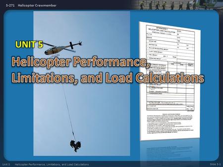 Helicopter Performance, Limitations, and Load Calculations