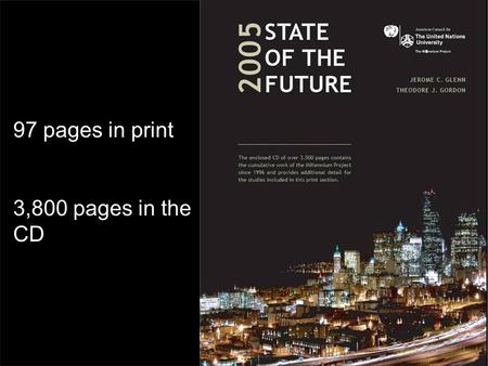 97 pages in print 3,800 pages in the CD. Table of Contents Executive summary Chapter 1 Fifteen Global Challenges Chapter 2 Global SOFI Chapter 3 National.