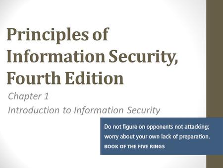 Principles of Information Security, Fourth Edition