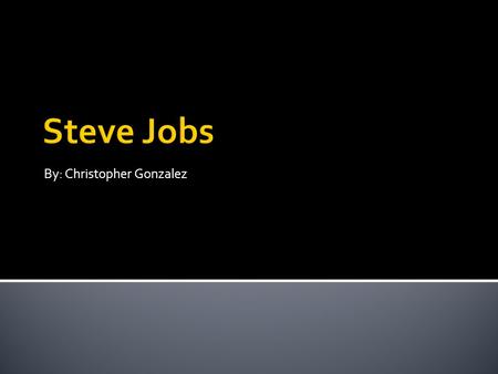 By: Christopher Gonzalez.  INTRODUCTION  BIOGRAPHY  BIOGRAPHY II  ACCOMPLISHMENTS  RELATION TO COMD  HOW ARE HIS ACCOMPLISMENTS SO APPEALING TO.