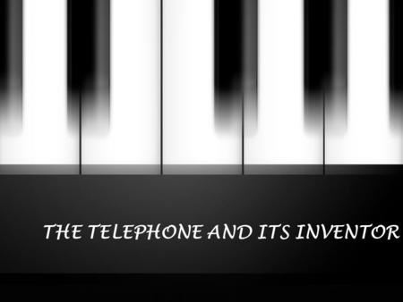 THE TELEPHONE AND ITS INVENTOR. LOGO WORDS CONCERNED elocution (n.): good clear speaking in public, involving voice control, pronunciation vibration (n.):