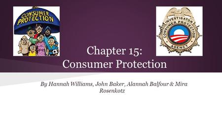 Chapter 15: Consumer Protection