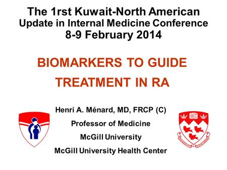 BIOMARKERS TO GUIDE TREATMENT IN RA