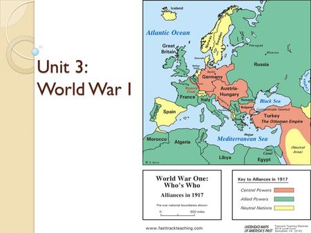 Unit 3: World War I. I. Waging Neutrality A. American isolationism: 1. United States had no vital interest in the war & would not become involved. 2.