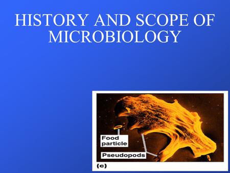 HISTORY AND SCOPE OF MICROBIOLOGY. History 1665 Robert Hooke observed living plant tissues (20X mag.) “Little boxes” or Cells Used simple magnifying lens.