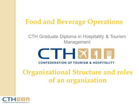 Food and Beverage Operations