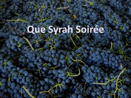 Que Syrah Soirée. Our Greeting Wine Chateau de Campuget Tradition de Campuget 2012 60% Roussanne, 30% Grenache Blanc, 10% Marsanne Climate is Mediterranean.