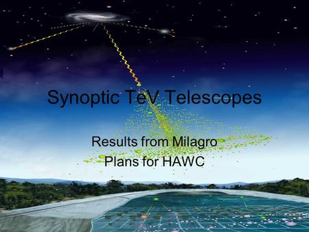 Los Alamos National Laboratory Adelaide, Australia. December 2006 Gus Sinnis Synoptic TeV Telescopes Results from Milagro Plans for HAWC.