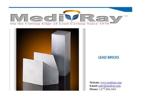 LEAD BRICKS Website:    Phone: 1.877.898.3003.